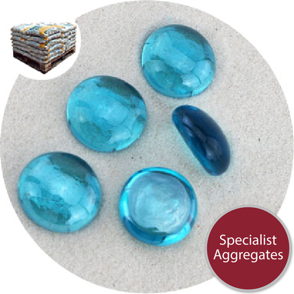 Glass Nuggets - Turquoise Blue